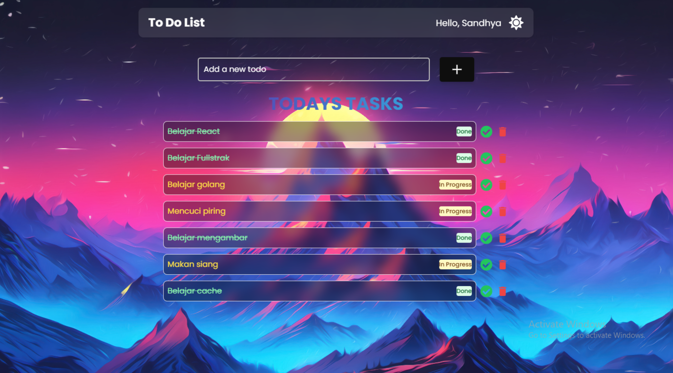 Fullstack To-Do App
